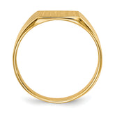14k 8.5x7.0mm Closed Back Signet Ring